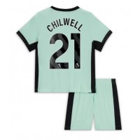 Fotbalové Dres Chelsea Ben Chilwell #21 Dětské Alternativní 2023-24 Krátký Rukáv (+ trenýrky)